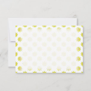Kleine gelbe Blume Florales Muster Blanko Mitteilungskarte