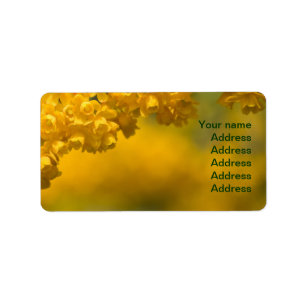 Kleine gelbe Blumen Adressaufkleber