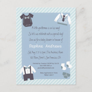 Kleine Gentleman Baby Boy Shower Party Einladungen