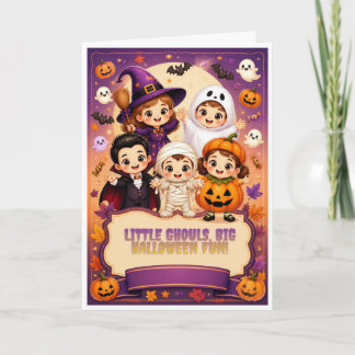 Kleine Ghule, großer Halloween-Spaß – Süße Kinder Karte