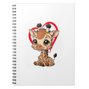 Kleine Giraffe Erwachsene Kinder Männer Giraffe L Notizblock