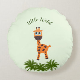 Kleine Giraffe Rundes Kissen