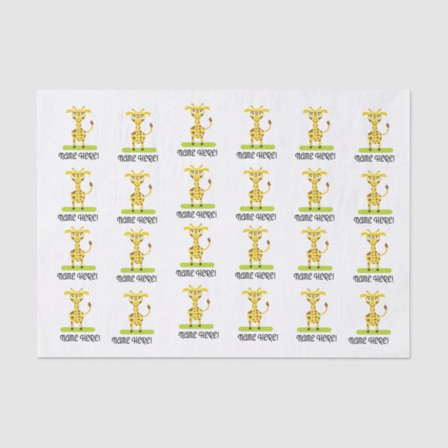 Kleine Giraffe Seidenpapier (Vorderseite)