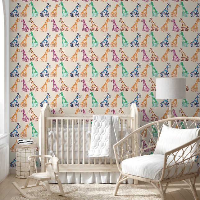Kleine Giraffen Kinderzimmer Tapete Wall (Kinder)