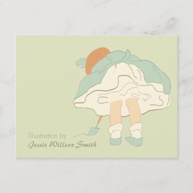 Kleine Girl-Gartenarbeit CC066 Jessie Willcox Smit Postkarte (Vorderseite)