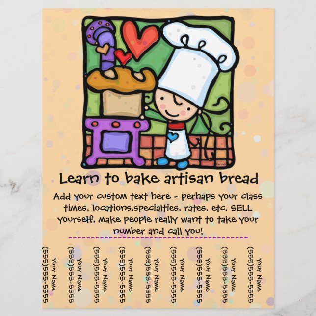 Kleine Girl-Lieben unterrichten Backen Flyer (Vorne)