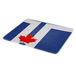 Kleine Glas-Schneidbrett mit Flagge von Toronto Schneidebrett