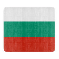 Kleine Glasschneidplatte mit bulgarischer Flagge