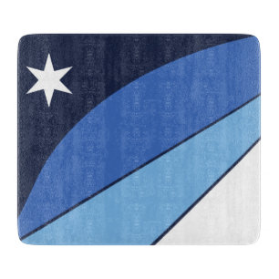 Kleine Glasschneidplatte mit der Flagge von Columb Schneidebrett