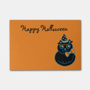 Kleine glückliche Halloween-Post-Itanmerkungen Post-it Klebezettel