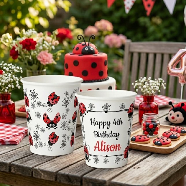Kleine Glückskäfer Geburtstag Pappbecher (Von Creator hochgeladen)