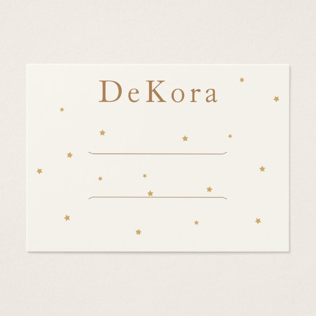 Kleine Gold Stars Frisur Barrett Display Card (Vorderseite)