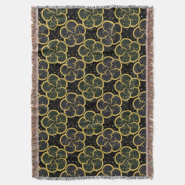 Kleine goldene Blume nahtlos Decke (Vorderseite Vertikal)