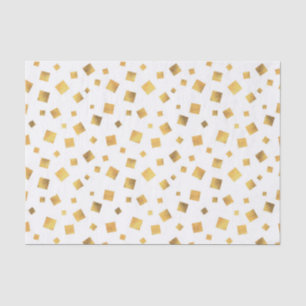 Kleine Goldplatzen auf weißem Elegant Seidenpapier