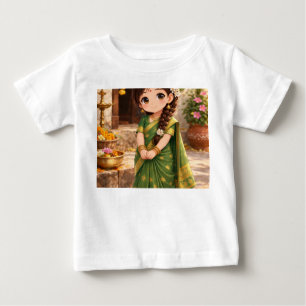 Kleine Grace in Grün Baby T-shirt