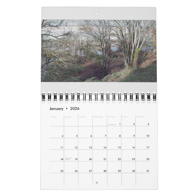 Kleine Größe Flora und Fauna Nachbarschaft Natur Kalender (Jan 2026)
