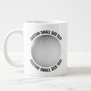 Kleine Größe Personalisierter Text Riesiger Golfbe Jumbo-Tasse