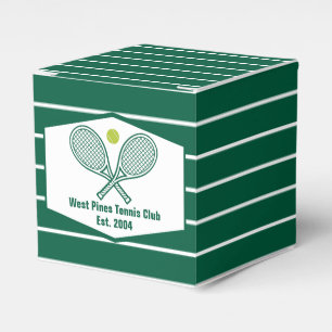 Kleine grün gestreifte Tennis Custom Country Club Geschenkschachtel