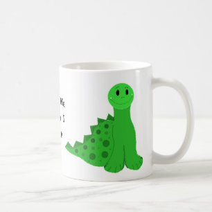 Kleine grüne Dinosaurier Kaffeetasse