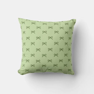 Kleine grüne Schleife Feminine Pastellfarben & Coq Kissen