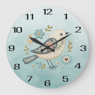 Kleine grüne Vogelhalle Große Wanduhr