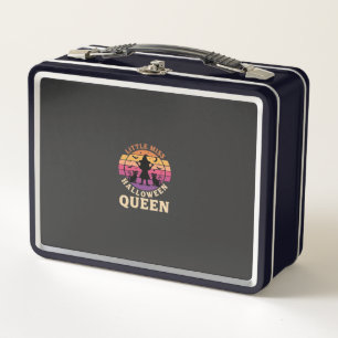 Kleine Halloween-Königin Hexenkatze Design_1 Metall Brotdose
