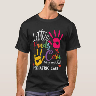 Kleine Hand Farbe meine Welt pädiatrische Pädiatri T-Shirt