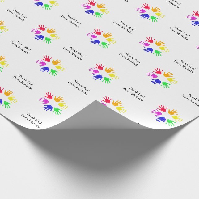 Kleine Handdruckverpackungspapiere Personalisiert Geschenkpapier (Ecke)