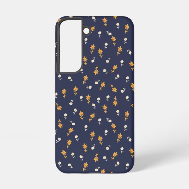 Kleine handgezeichnet Blume Samsung Galaxy Hülle (Rückseite)