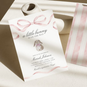 Kleine Häschen-Baby-Party Mädchen Rosa Frühling Einladung
