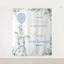 Kleine Hase Eukalyptus Aquarell Baby Boy Shower