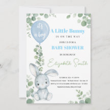 Kleine Hase Eukalyptus Baby Boy Baby Shower