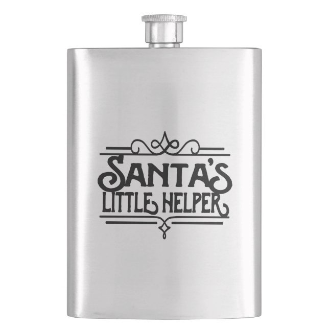 Kleine Helferflasche des Weihnachtsmanns Flachmann (Vorderseite)