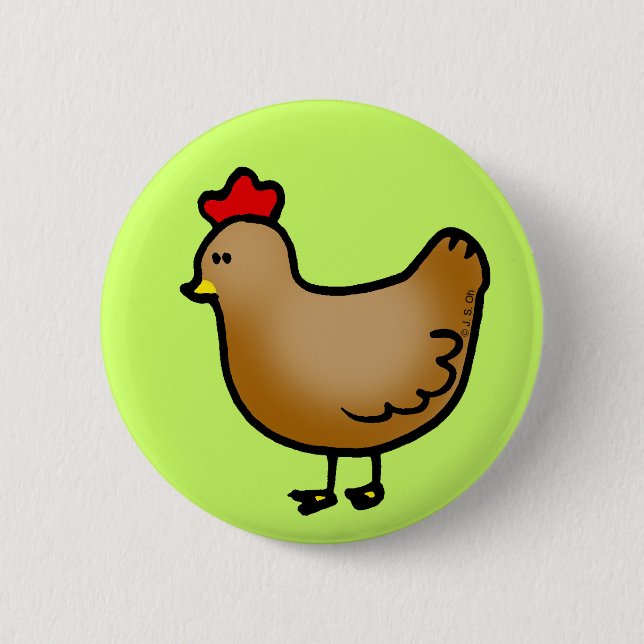 Kleine Henne Button (Vorderseite)