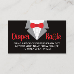 Kleine Herr-Windelraffle-Karte, Smoking Visitenkarte