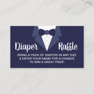 Kleine Herr-Windelraffle-Karte, Smoking Visitenkarte