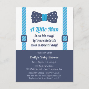 Kleine Herren Gentleman Baby Boy Babyparty-Einladu Einladung