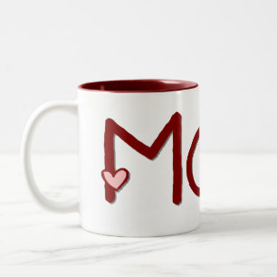 Kleine Herz-Mama-Tasse Zweifarbige Tasse