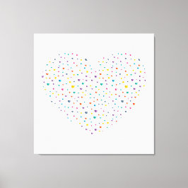 Kleine Herzen - Aquarelle Leinwanddruck