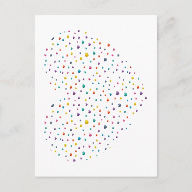 Kleine Herzen - Aquarelle Postkarte (Vorderseite)