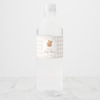 Kleine Herzen braun Gingham Teddy Bär Baby Shower
