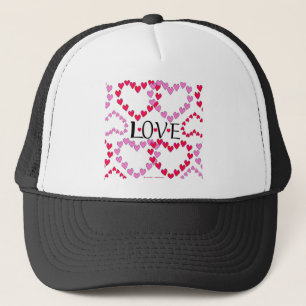 Kleine Herzen Rosa Rot Liebe Truckerkappe