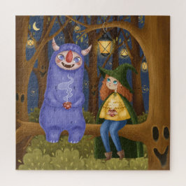 Kleine Hexe & Ghoul Tee Party im Waldpuzzle