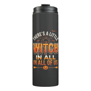 Kleine Hexe Halloween Hexe Typografie Design_1 Thermosbecher