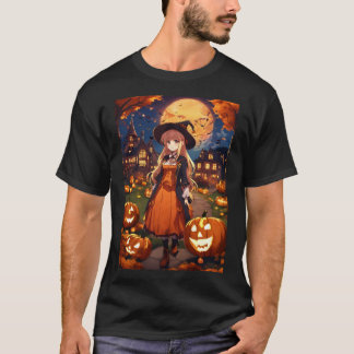 Kleine Hexe Halloween Vintage T-Shirt