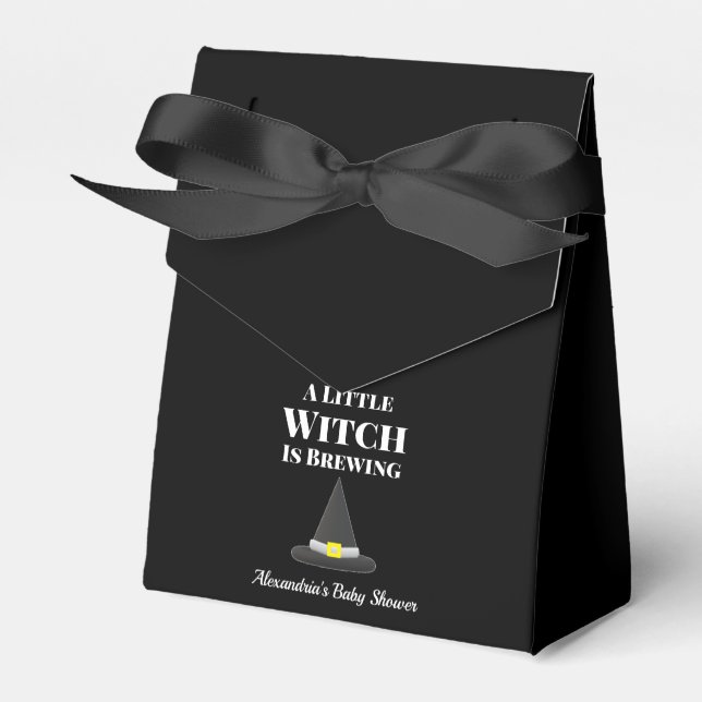 Kleine Hexe ist die Halloween-Kinderdusche brauen Geschenkschachtel (Vorderseite)