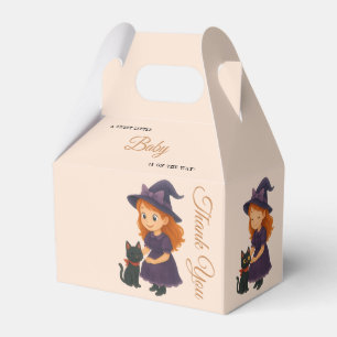 Kleine Hexe & Katze Halloween Mädchen Baby Showe Geschenkschachtel