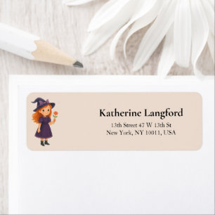 Kleine Hexe mit Blumen Halloween Baby Shower