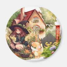 Kleine Hexe und Niedlicher Foxenmagnet