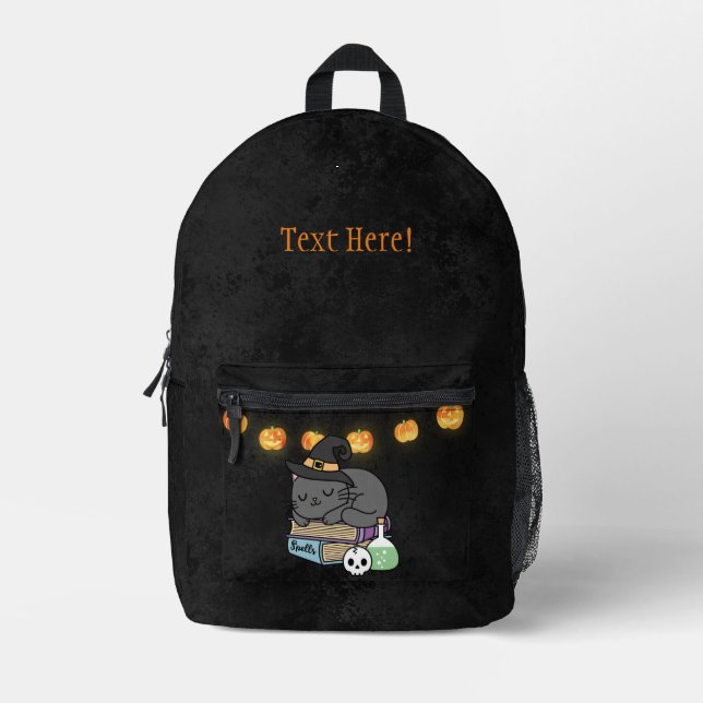 Kleine Hexenkatze Bedruckter Rucksack (Vorderseite)
